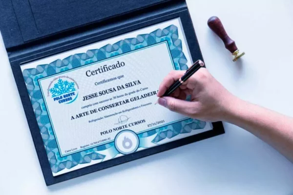 certificado curso a arte de consertar geladeira